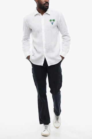 Camicia In Lino Con Ricamo