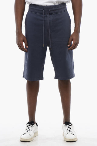 Shorts In Cotone Garzato con Coulisse
