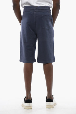 Shorts In Cotone Garzato con Coulisse