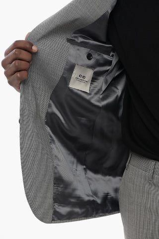 CC COLLECTION Abito RIGHT in Misto Lana Micro Pied de Poule