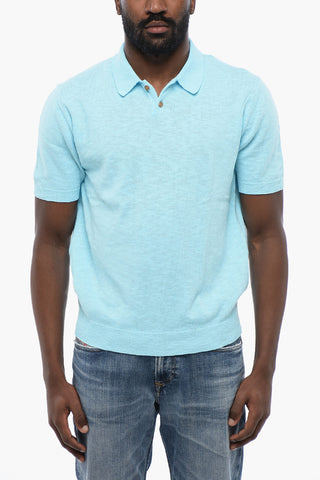 Melange Cotton Knit Polo