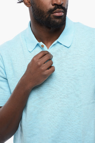 Melange Cotton Knit Polo