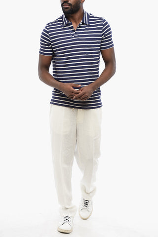 Striped Linen Polo