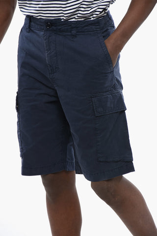 Shorts Cargo in Cotone con Passanti