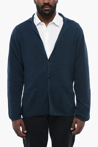 Cardigan in Misto Lino con Rever