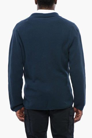 Cardigan in Misto Lino con Rever