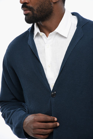 Cardigan in Misto Lino con Rever