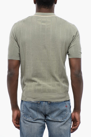 Poloshirt Aus Rippstrick