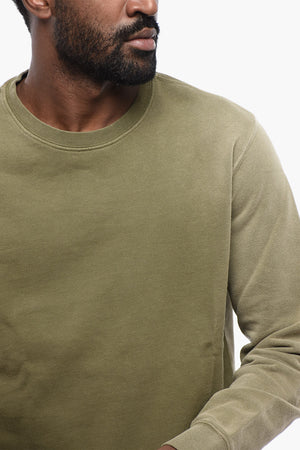 기모 면 크루넥 스웨트셔츠