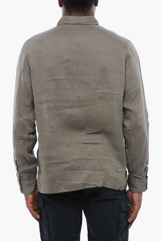 Camicia A Maniche Lunghe In Lino