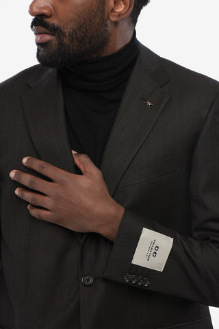 CC COLLECTION Pinstriped RIGHT Suit with Notch Lapel