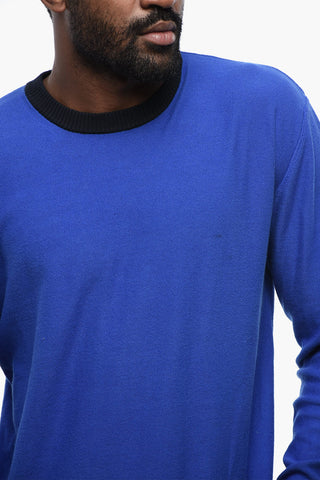 Cotton COLOR BLOCK Crewneck Sweater