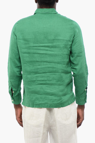 Camicia A Maniche Lunghe In Lino