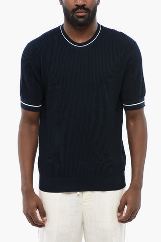T-Shirt Dtopped Shoulder in Cotone a Coste