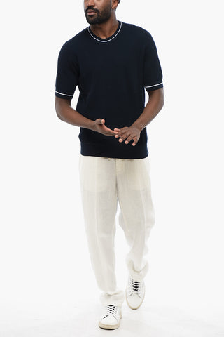 T-Shirt Dtopped Shoulder in Cotone a Coste
