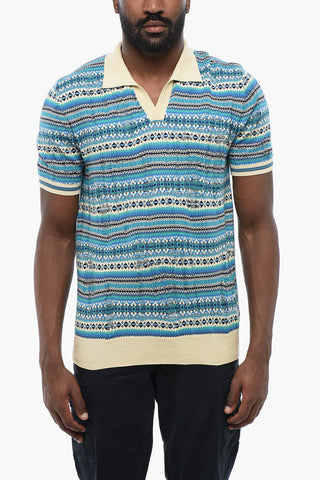 Polo Relaxed Fit con Motivo Geometrico