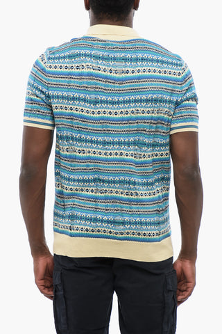 Polo Relaxed Fit con Motivo Geometrico