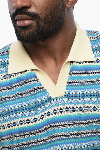 Polo Relaxed Fit con Motivo Geometrico