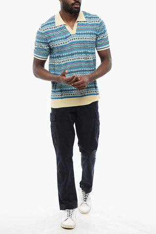 Polo Relaxed Fit con Motivo Geometrico