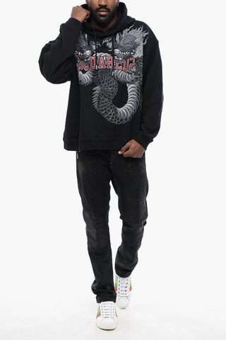 Dragon Print Brushed Cotton Hoodie