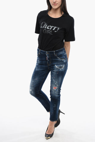 Jeans Cool Girl Fit with Sketch Details 14cm