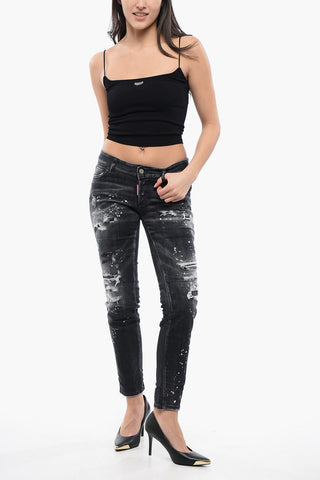 Crop-Top GOTHIC LOGO aus Strick