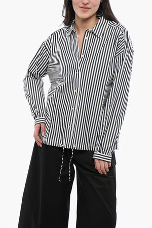 Awning-gestreiftes Hemd YARN mit Kordelzug am Saum