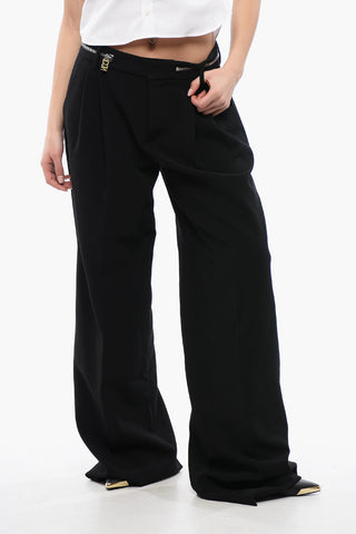 Double-pleated ICON Palazzo Pants with Zip Waist Detail