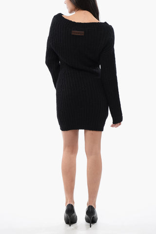 Off-Shoulder Kleid aus Alpaka-Mix