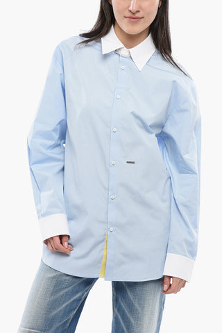 Popeline LOVER Shirt with Jeweled Brooch