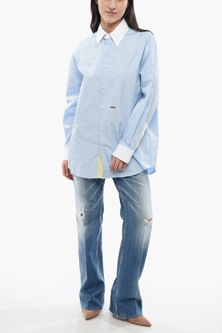 Popeline LOVER Shirt with Jeweled Brooch