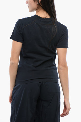 T-Shirt Girocollo in Cotone Monocromo