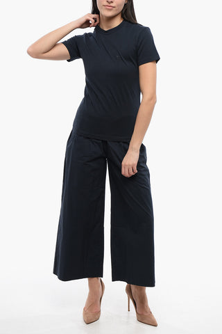 T-Shirt Girocollo in Cotone Monocromo