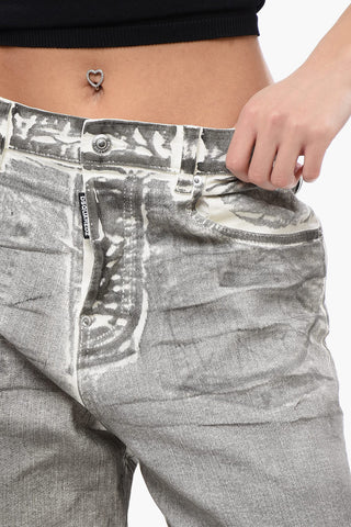 Jeans Eros Fit in Denim Spalmato 23cm