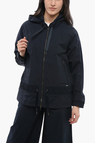 Nylon CRINKLE Windbreaker with Drawstringed Waist