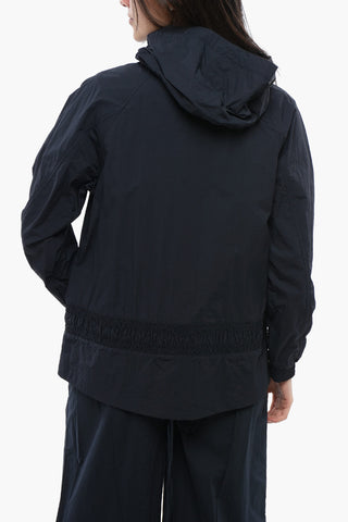 Nylon CRINKLE Windbreaker with Drawstringed Waist