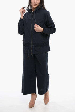 Nylon CRINKLE Windbreaker with Drawstringed Waist