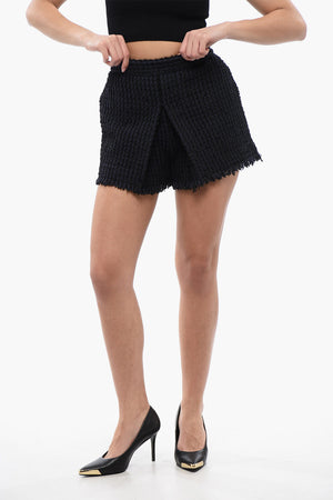 Tweed-Shorts mit vorderen Abnähern