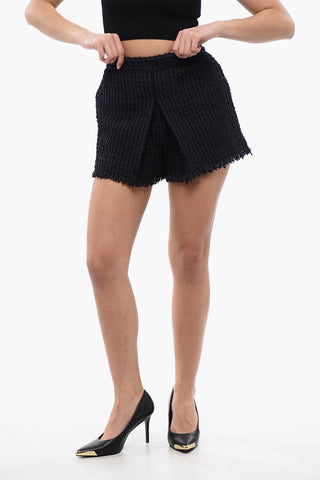 Tweed-Shorts mit vorderen Abnähern