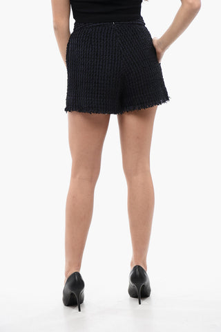 Tweed-Shorts mit vorderen Abnähern