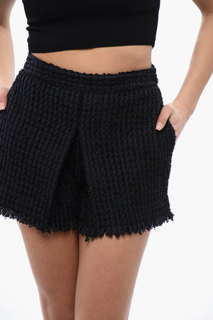 Tweed-Shorts mit vorderen Abnähern