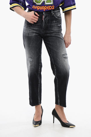 Jeans Boston Fit in Denim Distressed 18cm