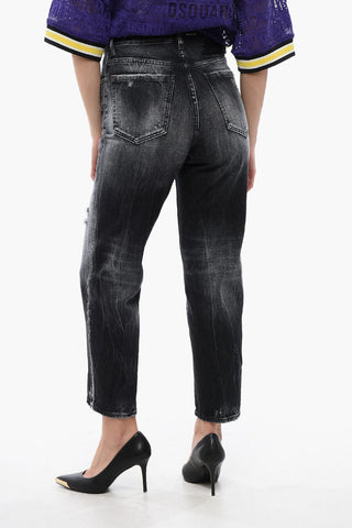 Jeans Boston Fit in Denim Distressed 18cm
