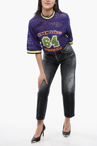 Jeans Boston Fit in Denim Distressed 18cm