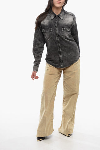 Saharan Shirt POLICEMAN in Stone-Washed Denim