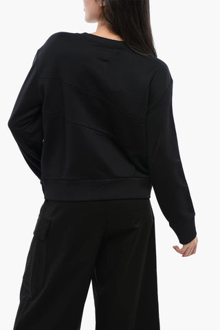 PENN-RICH Felpa Girocollo in Misto Cotone con Logo Stampato