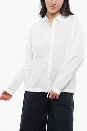 Cotton Blouse YARN With Drawstring at Hem