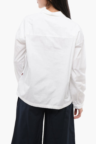Cotton Blouse YARN With Drawstring at Hem