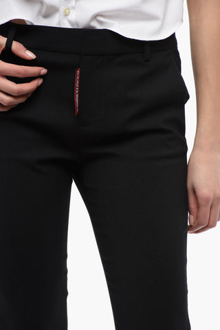Stretch Wool Brad Fit Pants with Denim Hem