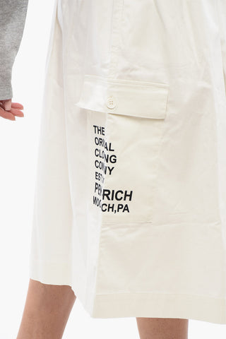 PENN-RICH Cotton-Blend Midi Skirt with Utility Pockets